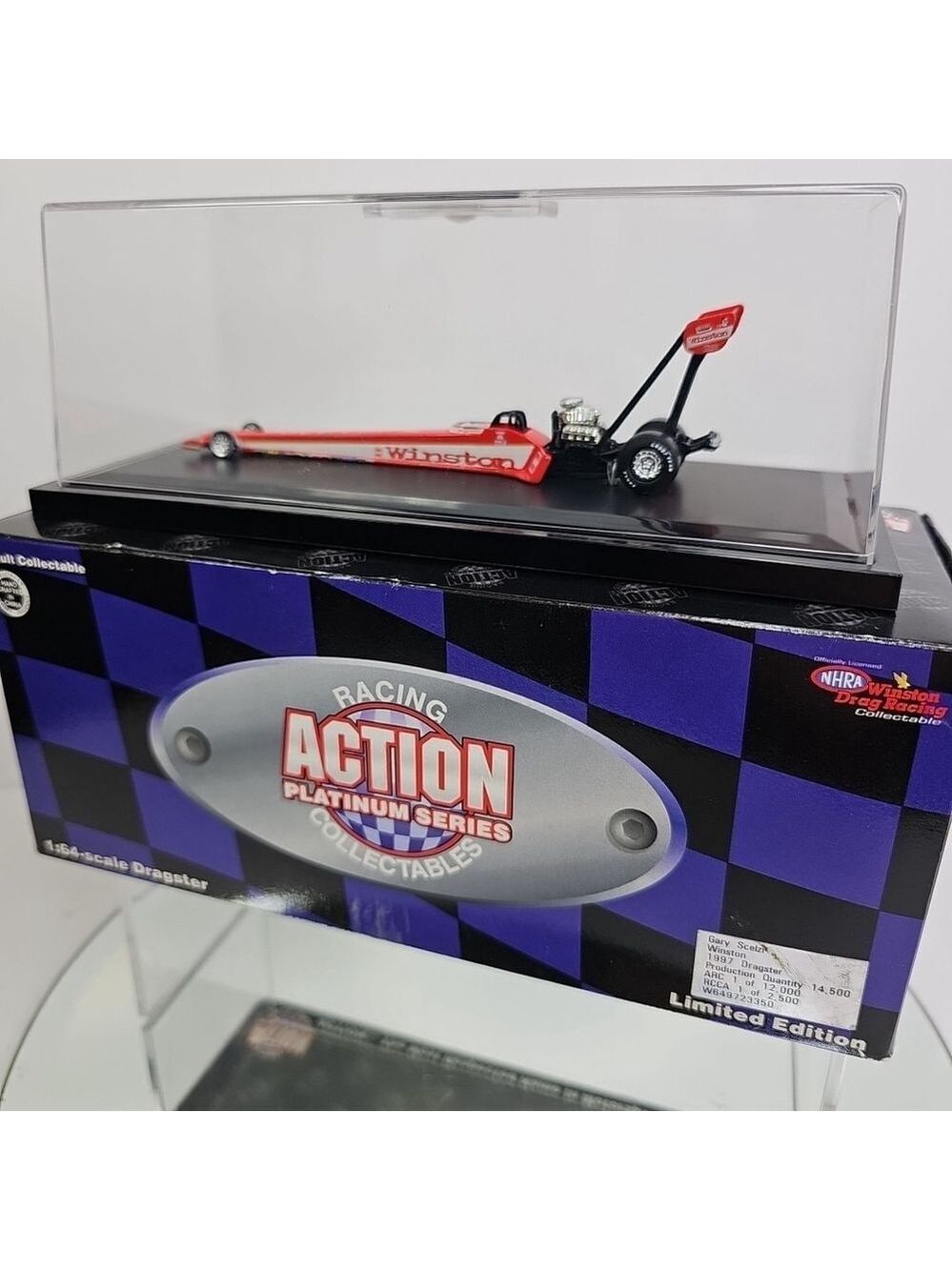 Gary Scelzi Winston 1997 Dragster 1:64 Racing Action Platinum Series in Box